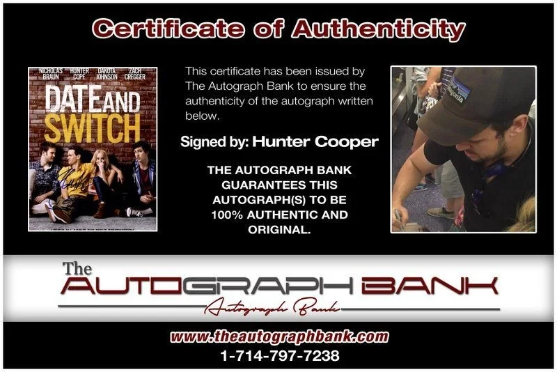 Hunter Cope — Hunter Cope authentic signed celebrity 8x10 photo W/Cert Autographed C6, image 2