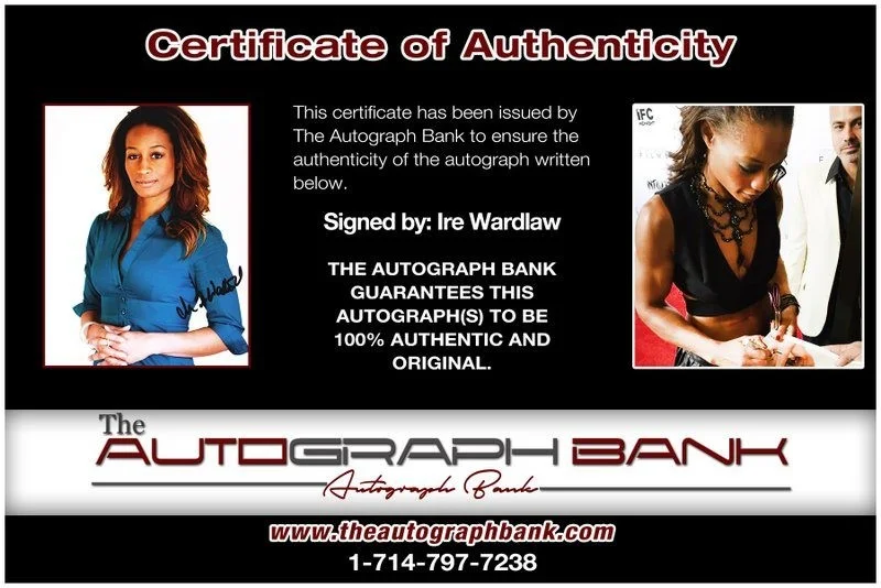 Ire Wardlaw — Ire Wardlaw authentic signed celebrity 8x10 photo W/Cert Autographed D1, изображение 2