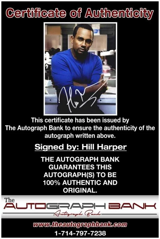 Hill Harper — Hill Harper authentic signed celebrity 8x10 W/Certificate Autographed (A0001), изображение 2