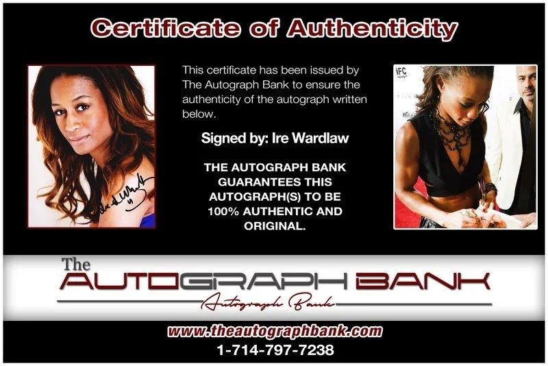 Ire Wardlaw — Ire Wardlaw authentic signed celebrity 8x10 photo W/Cert Autographed D4, изображение 2