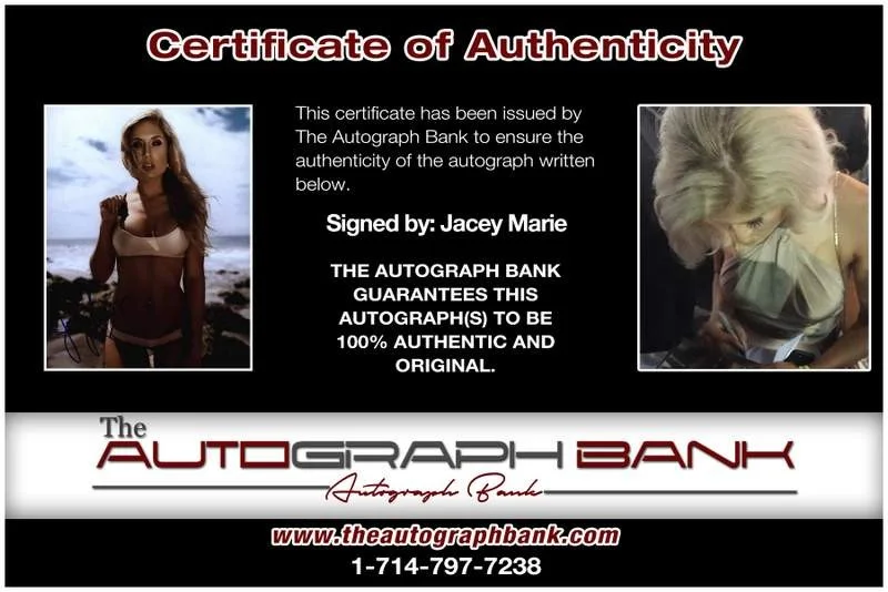 Jacey Marie — Jacey Marie authentic signed model 8x10 photo W/Certificate Autographed (A0003), изображение 2