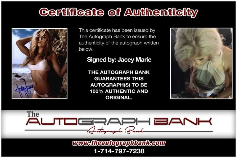Jacey Marie — Jacey Marie authentic signed model 8x10 photo W/Certificate Autographed (A0001), image 2