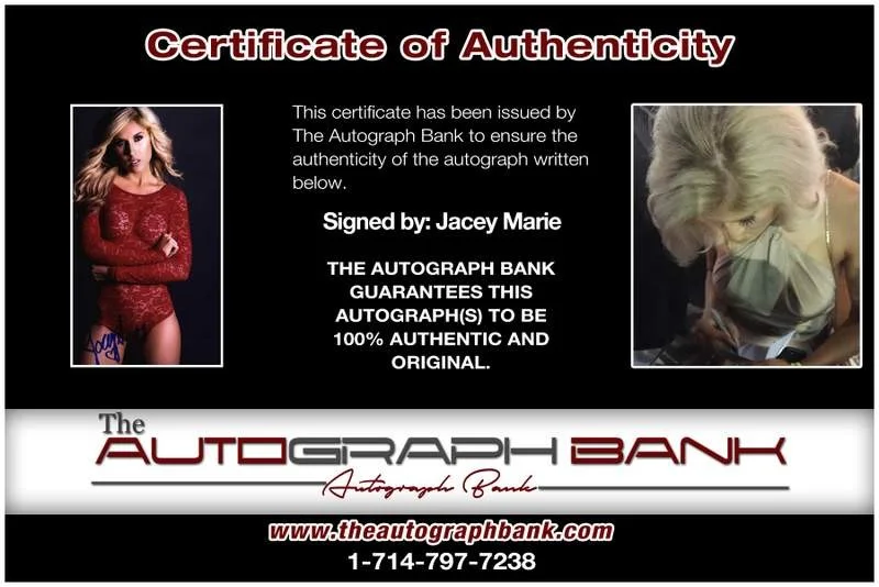 Jacey Marie — Jacey Marie authentic signed model 8x10 photo W/Certificate Autographed (A0011), изображение 2