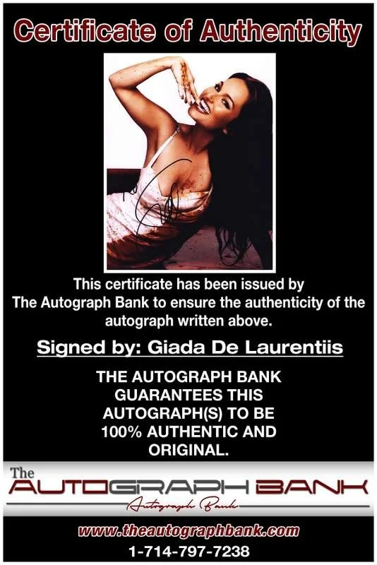 Giada De Laurentiis — Giada De Laurentiis authentic signed celebrity 8x10 W/Cert Autographed A0004, image 2