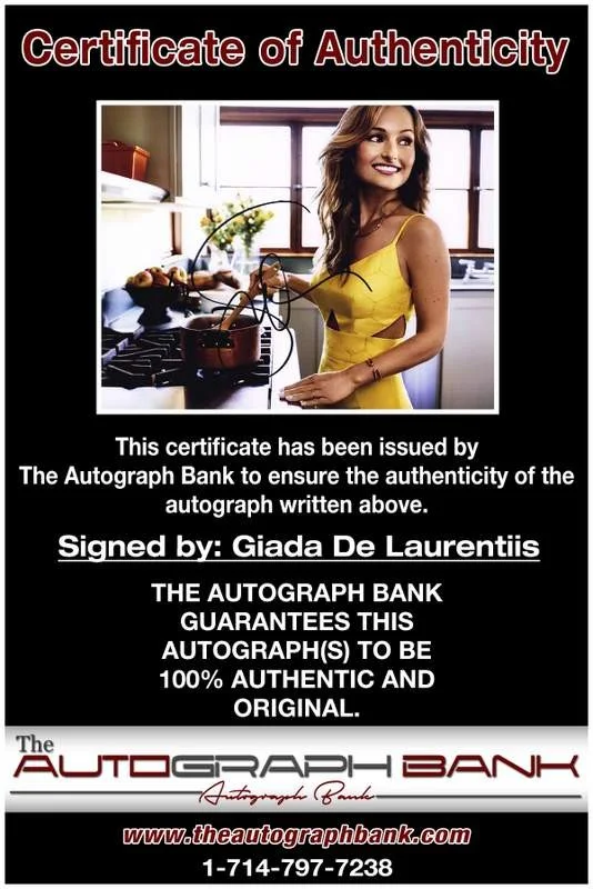 Giada De Laurentiis — Giada De Laurentiis authentic signed celebrity 8x10 W/Cert Autographed A0002, image 2