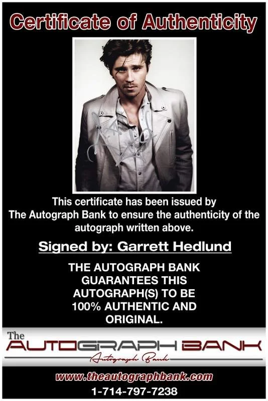 Garrett Hedlund — Garrett Hedlund authentic signed celebrity 8x10 photo W/Cert Autographed B0003, image 2