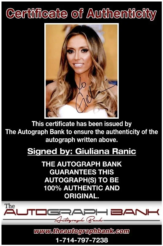 Giuliana Rancic — Giuliana Rancic authentic signed celebrity 8x10 photo W/Cert Autographed 125e1, image 2