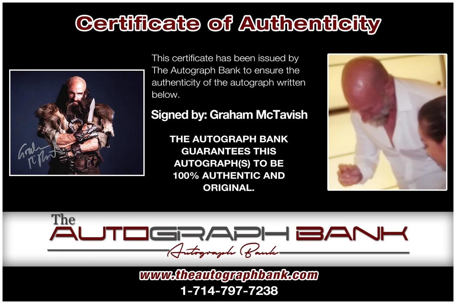 Graham McTavish — Graham McTavish authentic signed celebrity 8x10 photo W/Cert Autographed A1, изображение 2