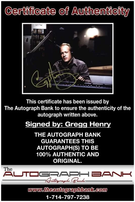 Gregg Henry — Gregg Henry authentic signed celebrity 8x10 photo W/Cert Autographed B0005, image 2