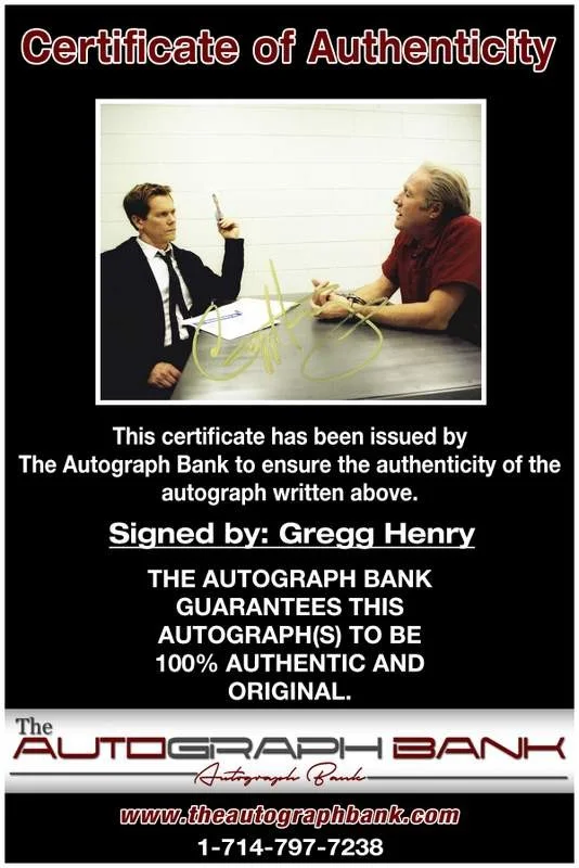 Gregg Henry — Gregg Henry authentic signed celebrity 8x10 photo W/Cert Autographed B0003, изображение 2