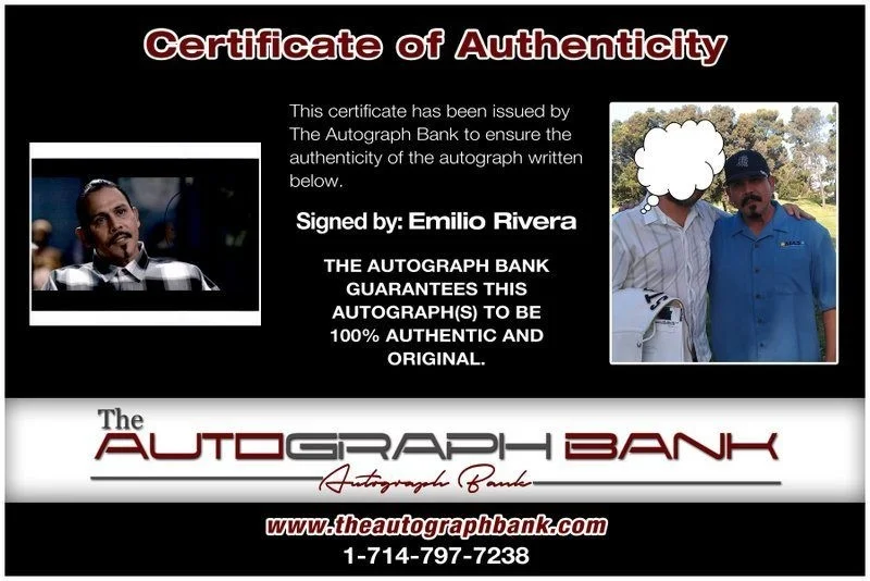 Emillio Rivera — Emillio Rivera authentic signed celebrity 8x10 photo W/Cert Autographed C8, image 2