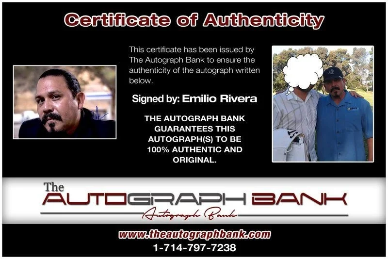 Emillio Rivera — Emillio Rivera authentic signed celebrity 8x10 photo W/Cert Autographed C7, image 2