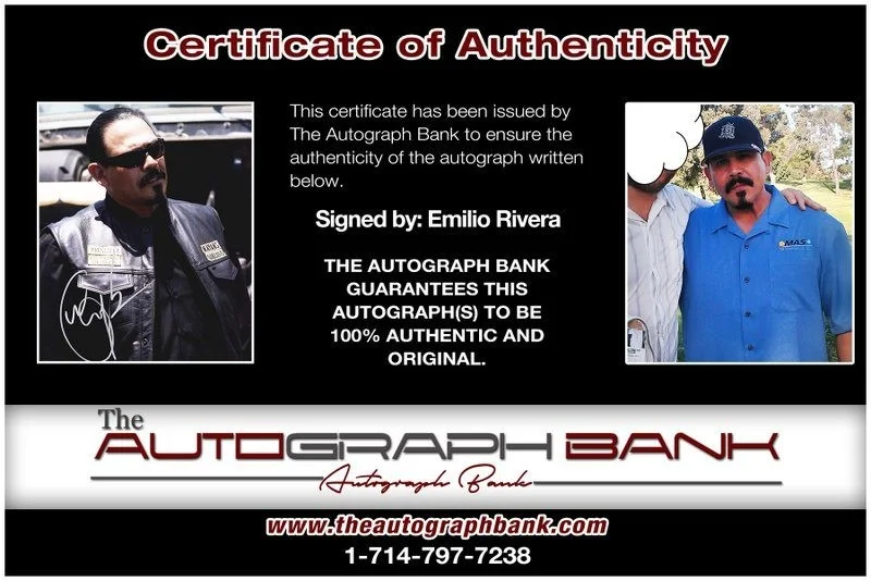 Emilio Rivera — Emilio Rivera authentic signed celebrity 8x10 photo W/Cert Autographed D7, image 2