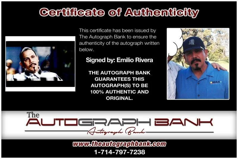 Emillio Rivera — Emillio Rivera authentic signed celebrity 8x10 photo W/Cert Autographed C1, image 2