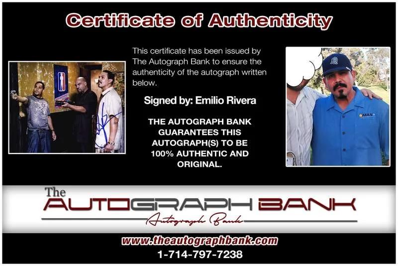 Emilio Rivera — Emilio Rivera authentic signed celebrity 8x10 W/Certificate Autographed (A0002), image 2