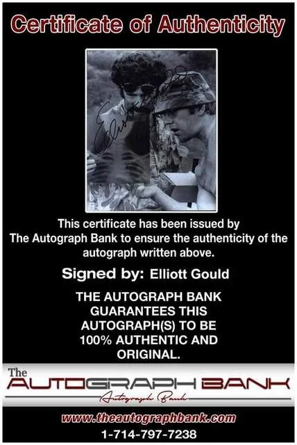 Elliott Gould — Elliott Gould authentic signed celebrity 8x10 photo W/Cert Autographed (B0189), изображение 2