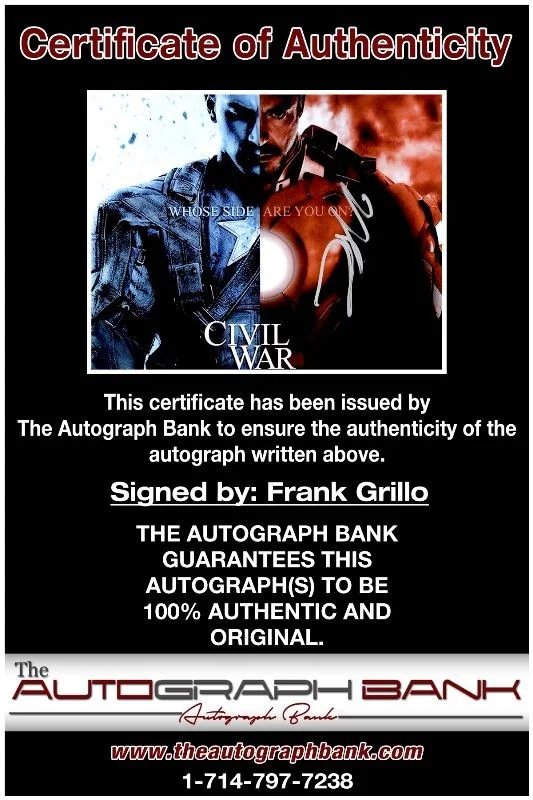 Frank Grillo — Frank Grillo authentic signed celebrity 8x10 photo W/Cert Autographed 125c1, image 2