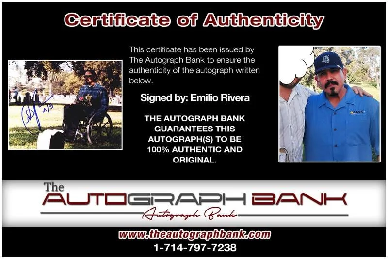 Emilio Rivera — Emilio Rivera authentic signed celebrity 8x10 W/Certificate Autographed (A0005), image 2