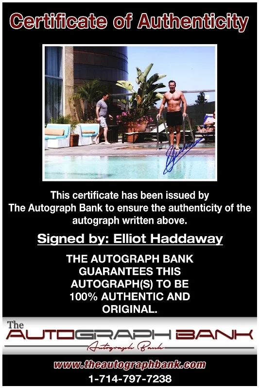 Elliot Haddaway — Elliot Haddaway authentic signed celebrity 8x10 photo W/Cert Autographed 51816c1, image 2