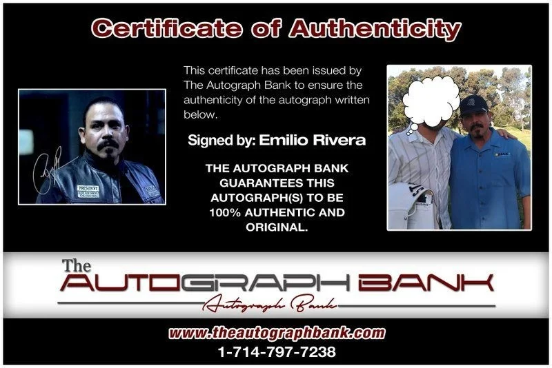 Emillio Rivera — Emillio Rivera authentic signed celebrity 8x10 photo W/Cert Autographed C4, image 2