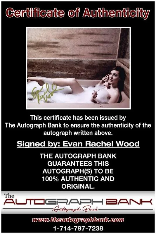 Evan Rachel Wood — Evan Rachel Wood authentic signed celebrity 8x10 photo W/Cert Autographed A0004, image 2