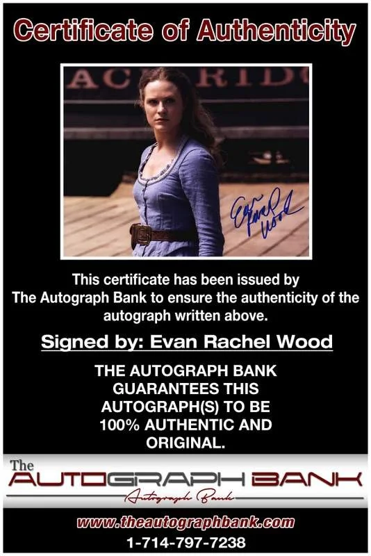 Evan Rachel Wood — Evan Rachel Wood authentic signed celebrity 8x10 W/Cert Autographed A0004, изображение 2