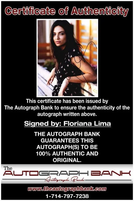 Floriana Lima — Floriana Lima authentic signed celebrity 8x10 photo W/Cert Autographed B0001, image 2