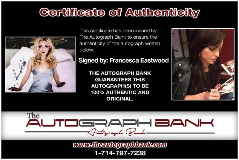 Francesca Eastwood — Francesca Eastwood authentic signed celebrity 8x10 W/Cert Autographed A0003, изображение 2