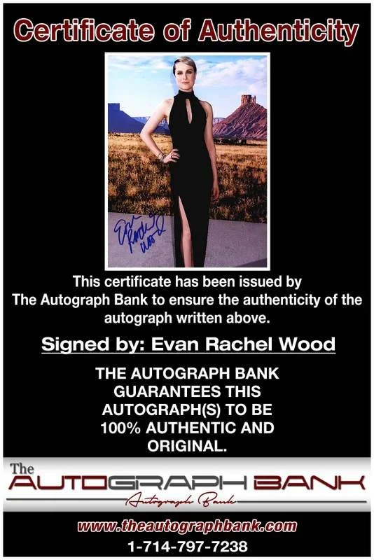 Evan Rachel Wood — Evan Rachel Wood authentic signed celebrity 8x10 W/Cert Autographed A0003, изображение 2
