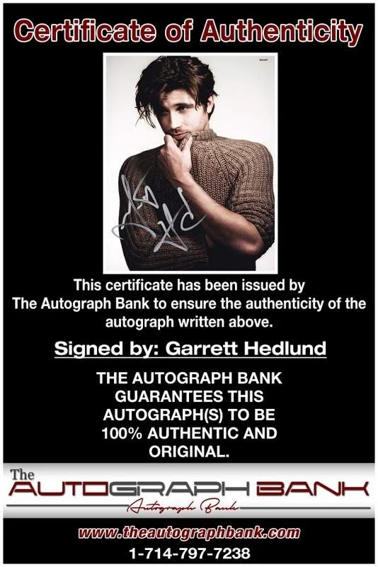 Garrett Hedlund — Garrett Hedlund authentic signed celebrity 8x10 photo W/Cert Autographed B0004, image 2