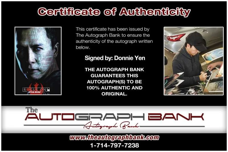 Donnie Yen — Donnie Yen authentic signed celebrity 8x10 photo W/Cert Autographed B0004, изображение 2