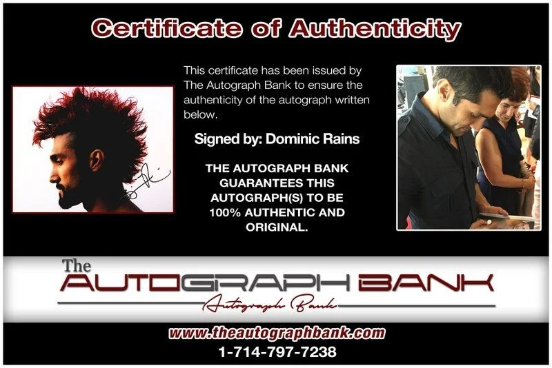 Dominic Rains — Dominic Rains authentic signed celebrity 8x10 photo W/Cert Autographed D2, изображение 2