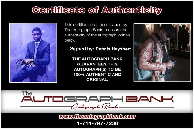 Dennis Haysbert — Dennis Haysbert signed celebrity 8x10 photo W/Certificate (C1), image 2
