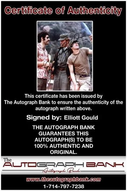 Elliott Gould — Elliott Gould authentic signed celebrity 8x10 photo W/Cert Autographed (B0188), изображение 2