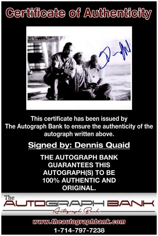 Dennis Quaid — Dennis Quaid authentic signed celebrity 8x10 photo W/Cert Autographed C2, image 2