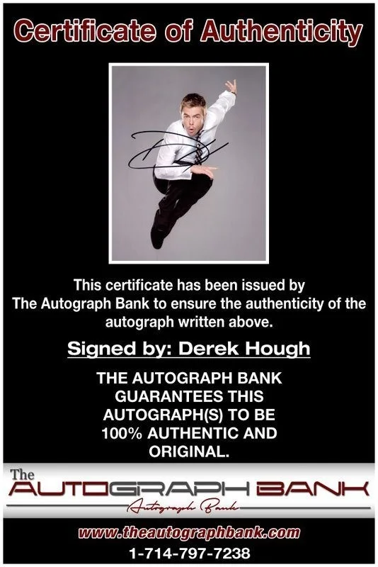 Derek Hough — Derek Hough authentic signed celebrity 8x10 photo W/Cert Autographed C3, image 2