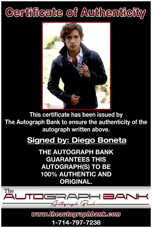 Diego Boneta — Diego Boneta authentic signed celebrity 8x10 photo W/Cert Autographed 2616b, изображение 2