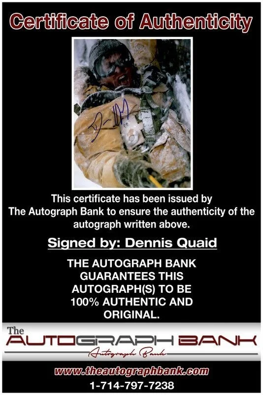 Dennis Quaid — Dennis Quaid authentic signed celebrity 8x10 photo W/Cert Autographed C3, изображение 2