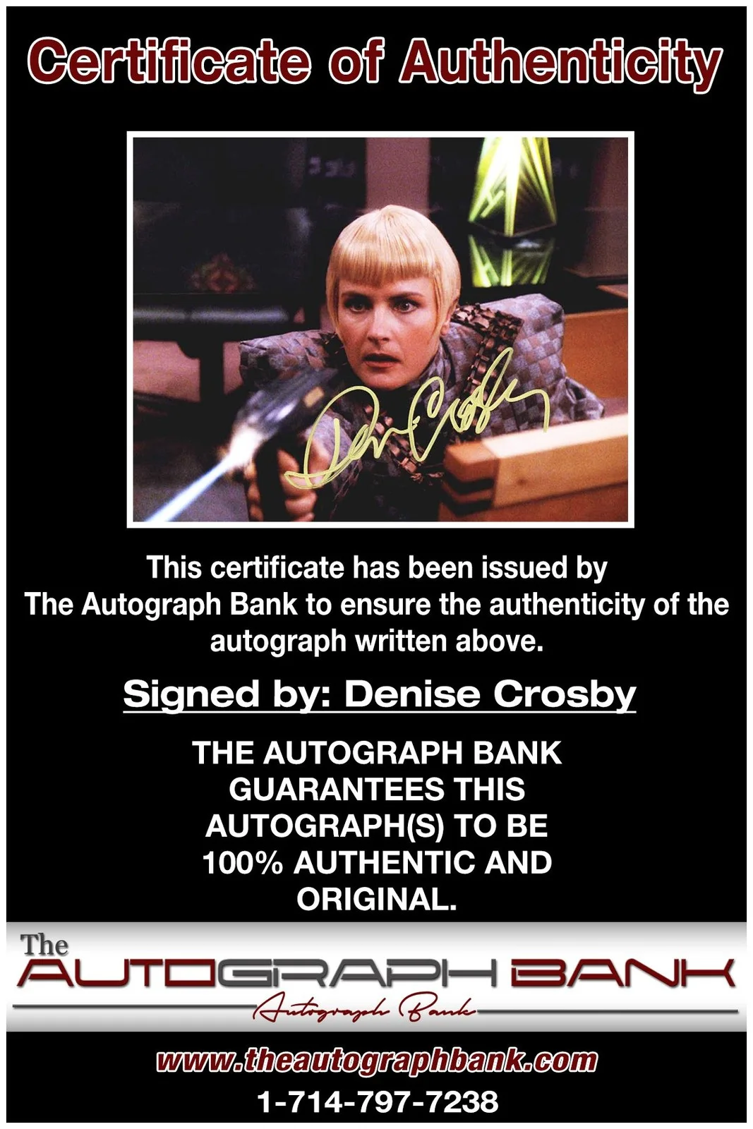 Denise Crosby — Denise Crosby authentic signed celebrity 8x10 photo W/Cert Autographed A6, изображение 2