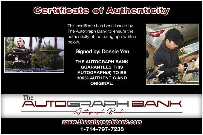 Donnie Yen — Donnie Yen authentic signed celebrity 8x10 photo W/Cert Autographed B0002, image 2