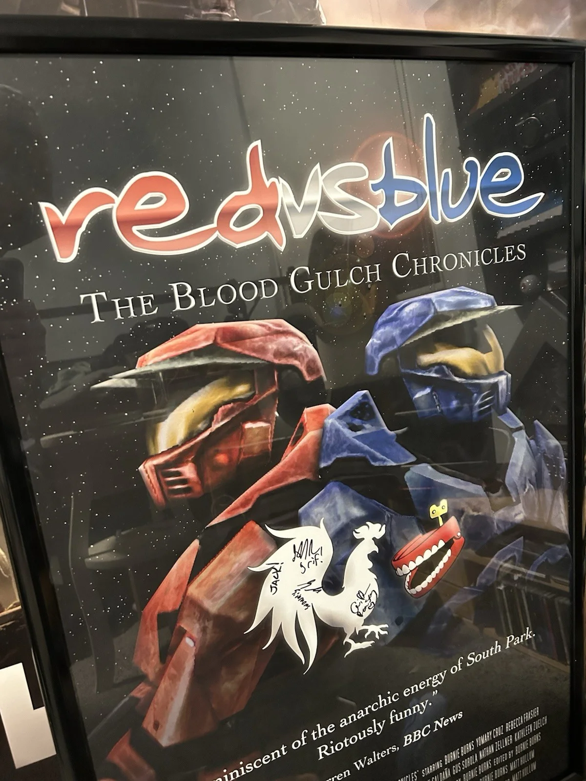 Red Vs Blue. Authentic Crew Signed Poster. Mint Condition. Grif, Jack, Simmons., image 4
