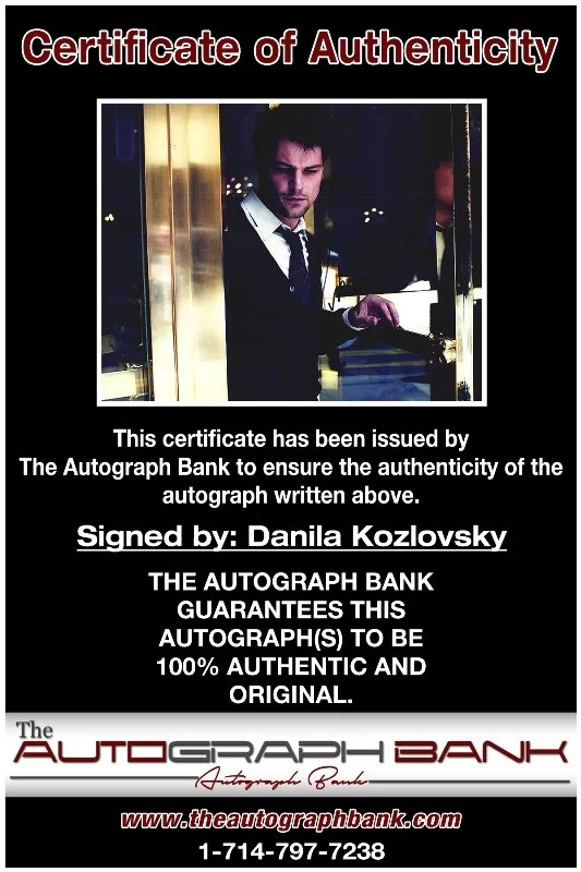 Danila Kozlovsky — Danila Kozlovsky authentic signed celebrity 8x10 photo |CERT Autographed 1326e1, image 2