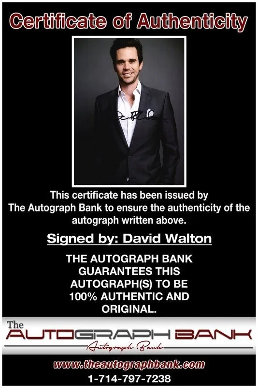 David Walton — David Walton authentic signed celebrity 8x10 photo W/Cert Autographed D10, image 2