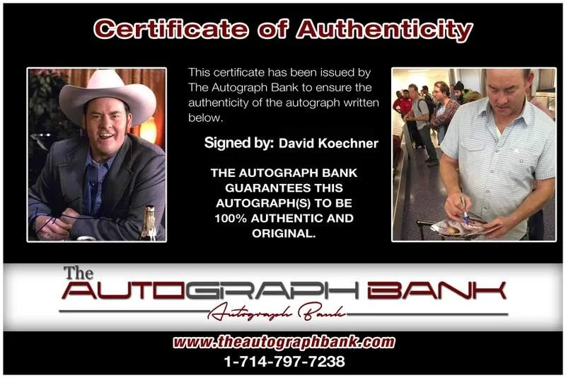 David Koechner — David Koechner signed celebrity 8x10 photo W/Certificate (C2), image 2