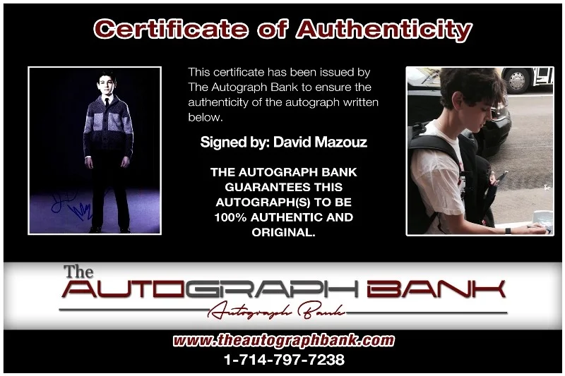 David Mazouz — David Mazouz authentic signed celebrity 8x10 photo W/Cert Autographed 41916b1, изображение 2