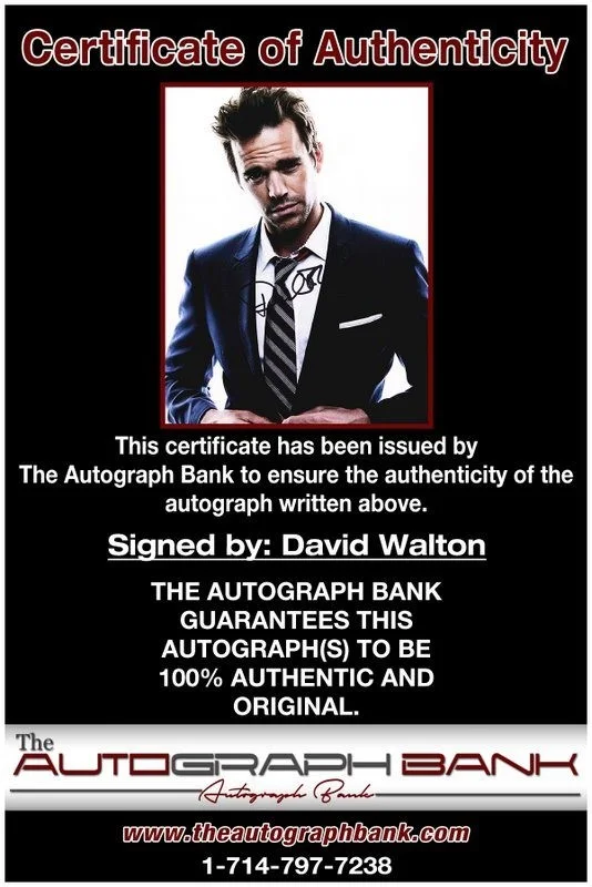 David Walton — David Walton authentic signed celebrity 8x10 photo W/Cert Autographed D2, image 2