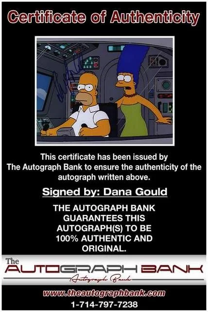 Dana Gould — Dana Gould authentic signed The Simpsons 8x10 photo W/Cert 2, image 2