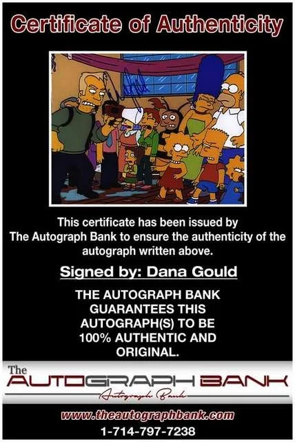 Dana Gould — Dana Gould authentic signed The Simpsons 8x10 photo W/Cert 4, изображение 2