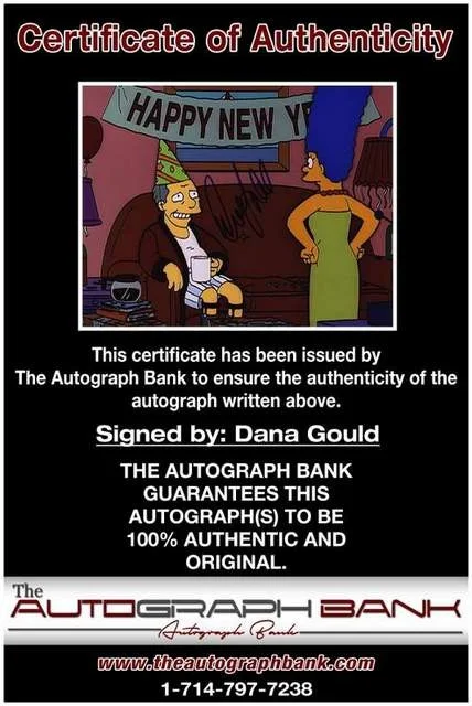 Dana Gould — Dana Gould authentic signed The Simpsons 8x10 photo W/Cert 3, изображение 2