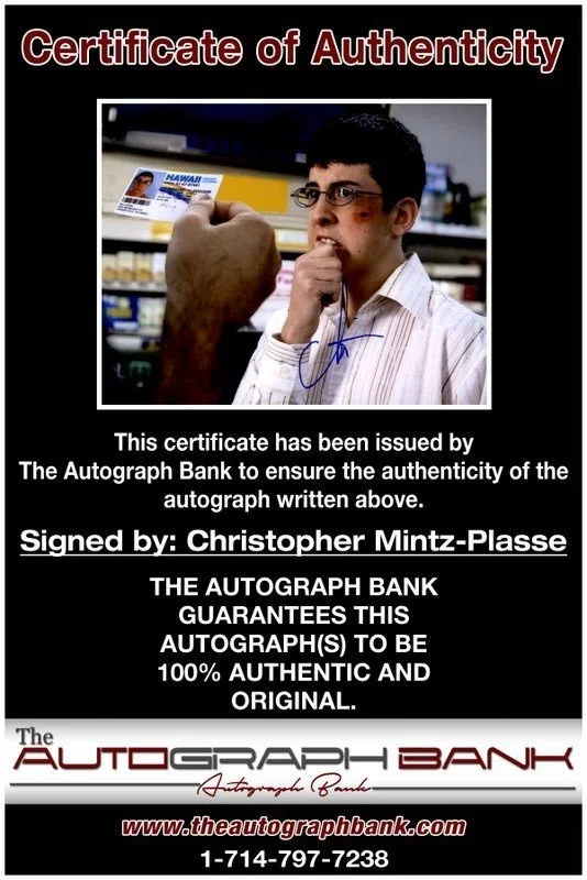 Christopher Mintz-Plasse — Christopher Mintz-Plasse authentic signed 8x10 photo |CERT Autographed C4, image 2